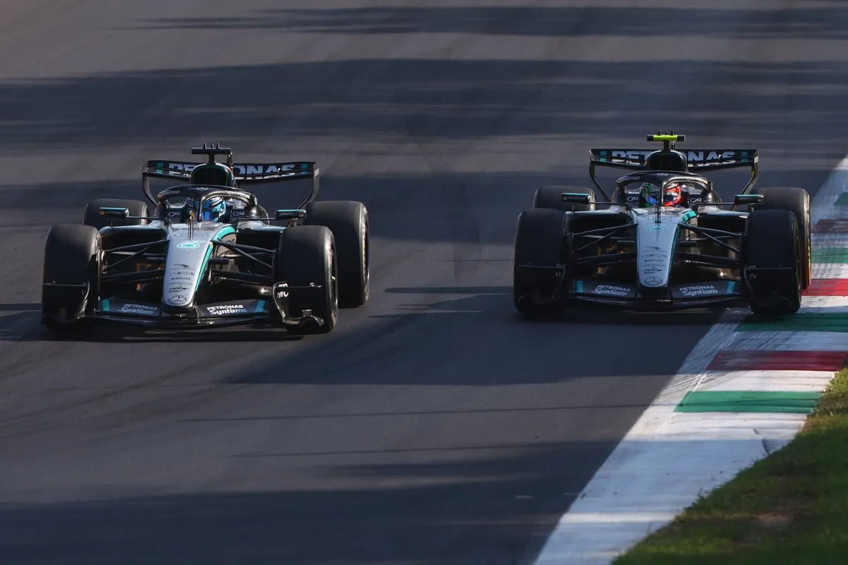 Andrea Kimi Antonelli, Mercedes, George Russell, Mercedes Andrea Kimi Antonelli, Mercedes, George Russell, Mercedes