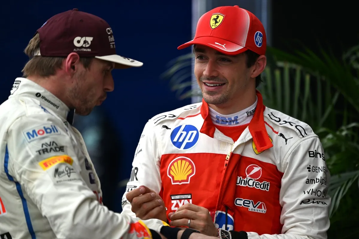 Charles Leclerc and Max Verstappen battled wheel-to-wheel at the start of the Austin showdown