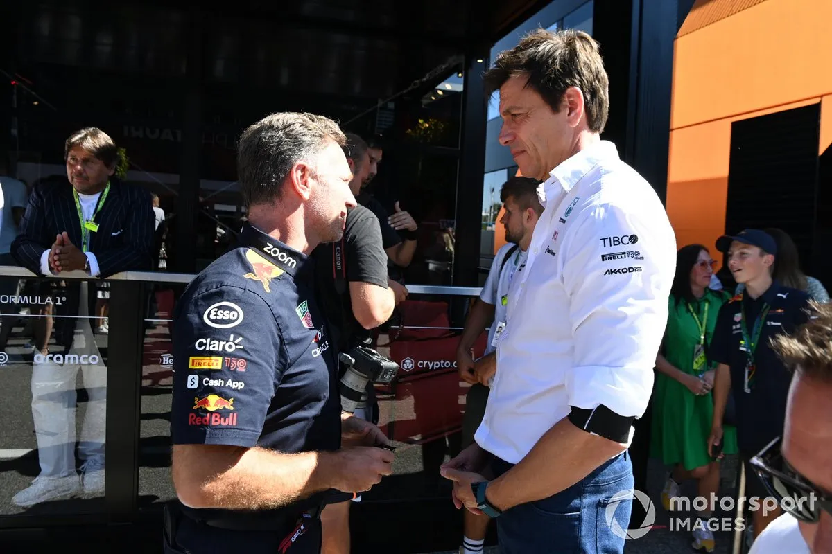 Christian Horner, Team Principal, Red Bull Racing, Toto Wolff, Team Principal and CEO, Mercedes AMG Christian Horner, Team Principal, Red Bull Racing, Toto Wolff, Team Principal and CEO, Mercedes AMG