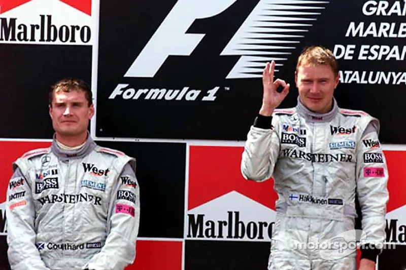 Podium: race winner Mika Hakkinen, second place David Coulthard Podium: race winner Mika Hakkinen, second place David Coulthard
