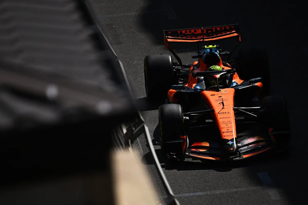 What was Lando Norris' top-speed issue in Baku qualifying?