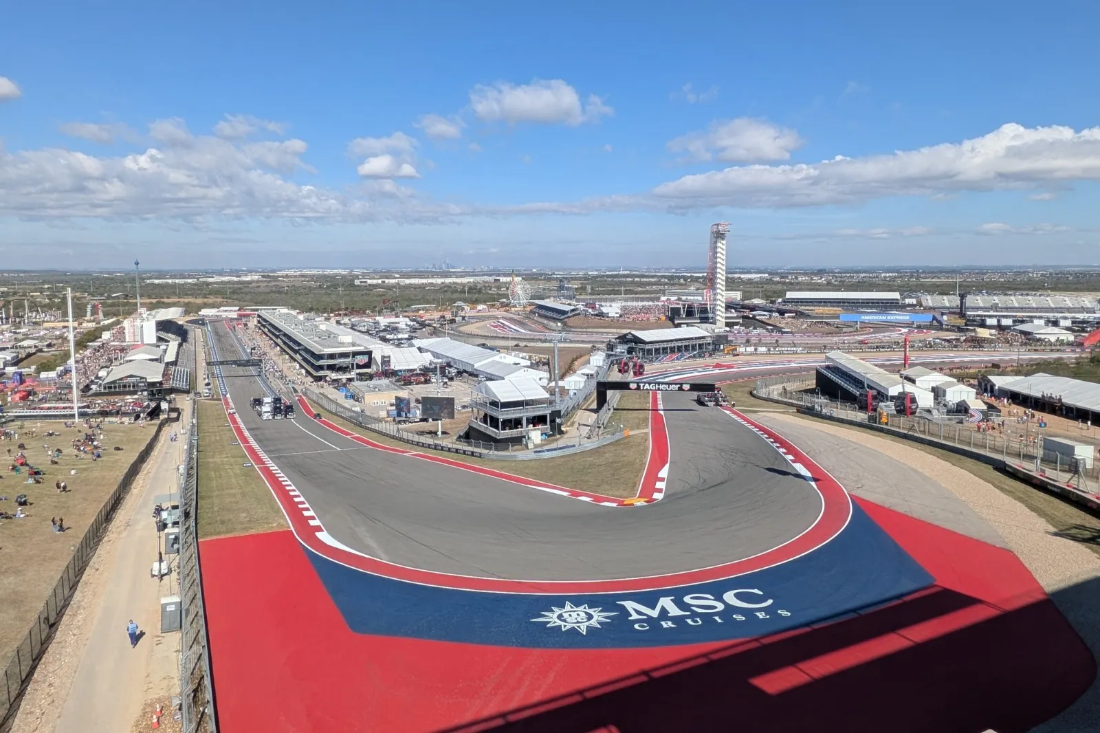 A view from COTA's new Turn 1 clubhouse.