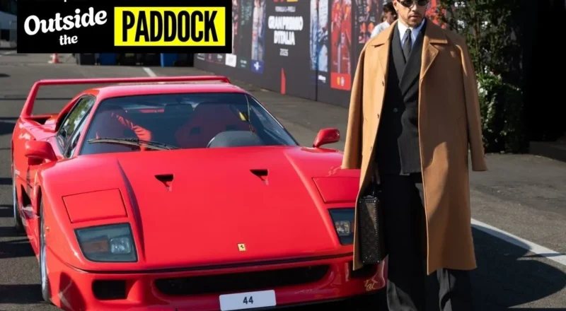 Lewis Hamilton's custom Monza outfit revealed after iconic Ferrari F40 photoshoot